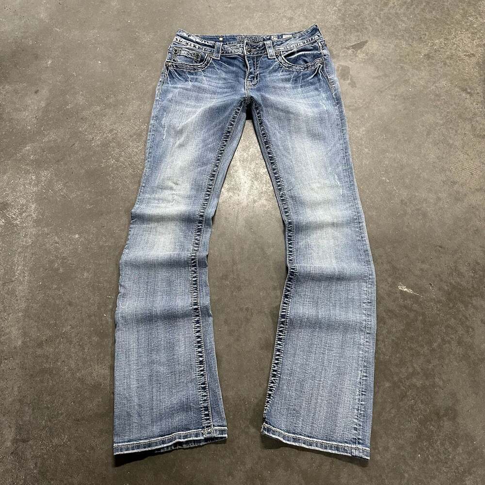 Miss Me JP5853B2 Low-Rise Bootcut Embellished Jeans Women's Size 29